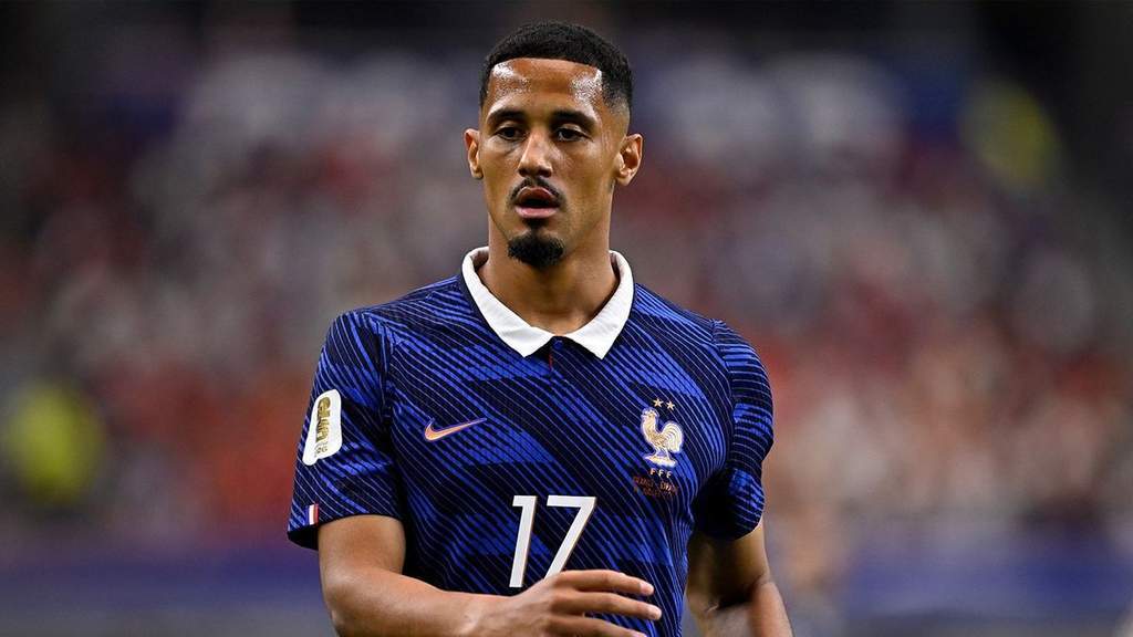 William Saliba of Arsenal looking focused during a Premier League match