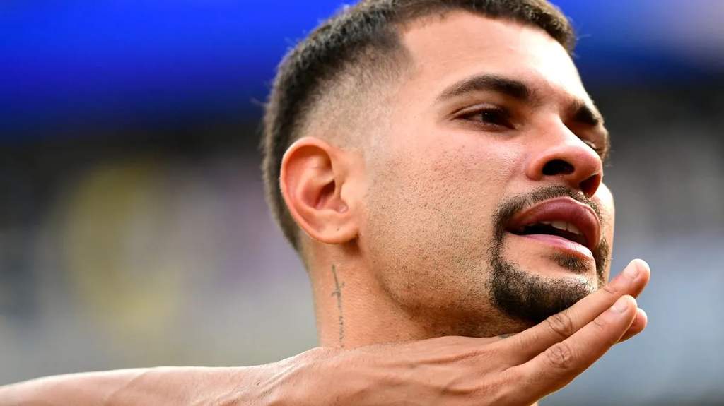 Bruno Guimaraes playing for Newcastle United amid transfer interest from Arsenal