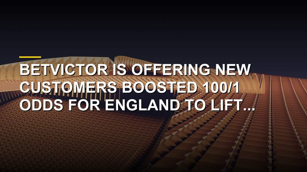 England World Cup odds promotional banner showing BetVictor sign up offer for 100/1 odds.