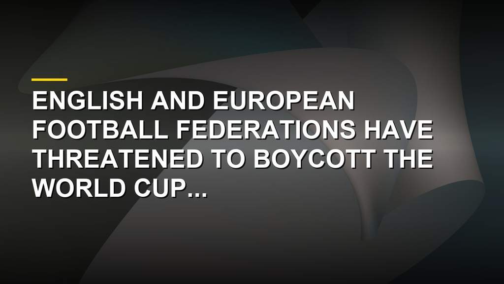 England football officials and FIFA World Cup trophy during a tense sports summit