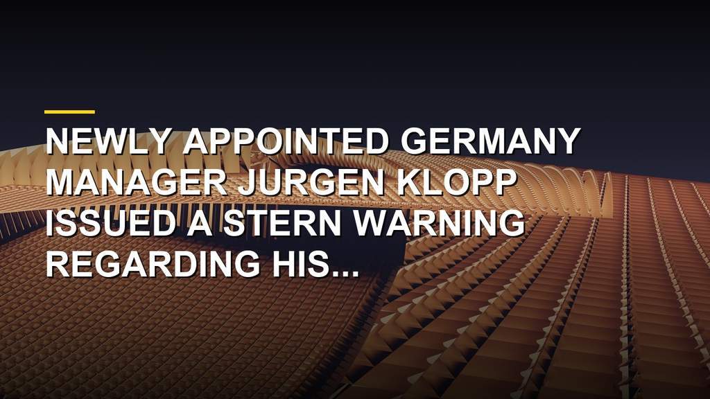 Jurgen Klopp speaking during his presentation as the new Germany manager