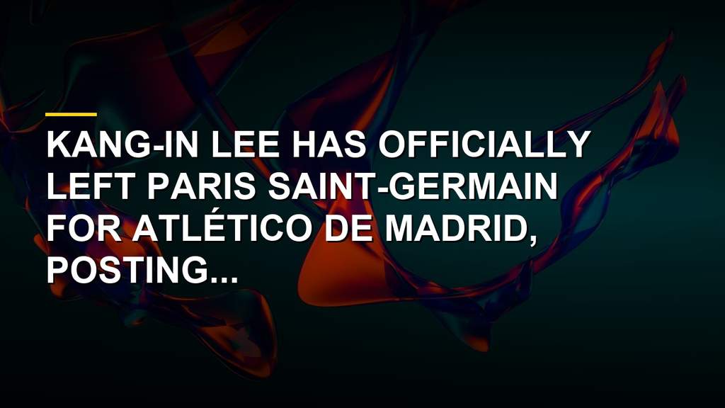 Kang-In Lee wearing PSG jersey before his transfer to Atletico de Madrid