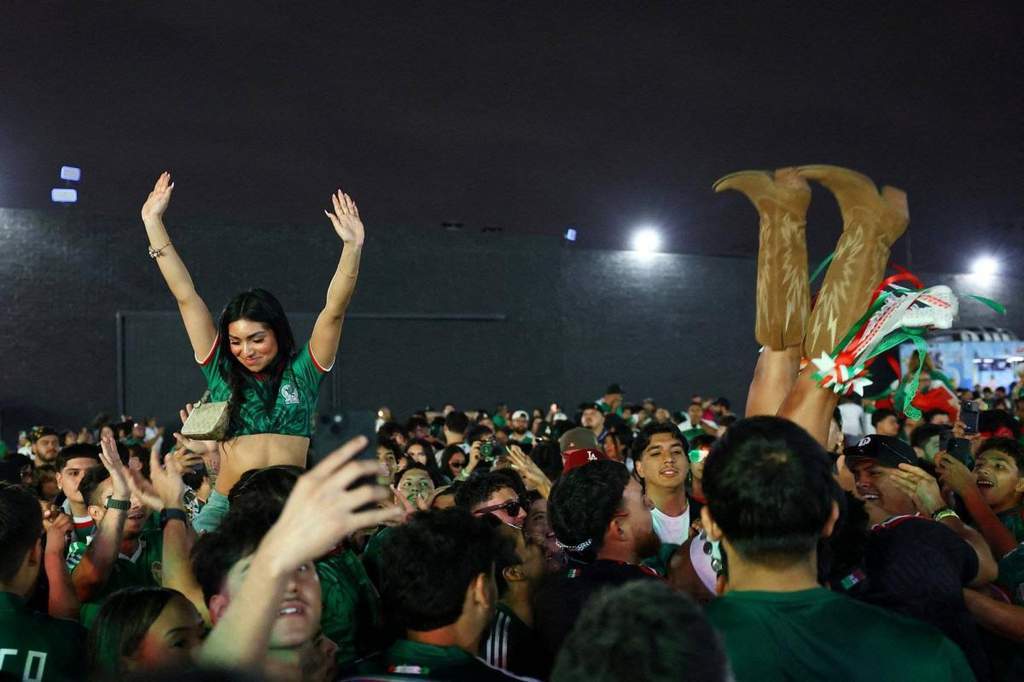 Security personnel patrolling fan zones in Mexico City ahead of the World Cup 2026 knockout match