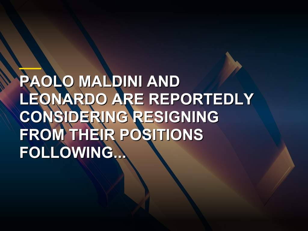 Paolo Maldini and Leonardo considering resignation from Italian football federation