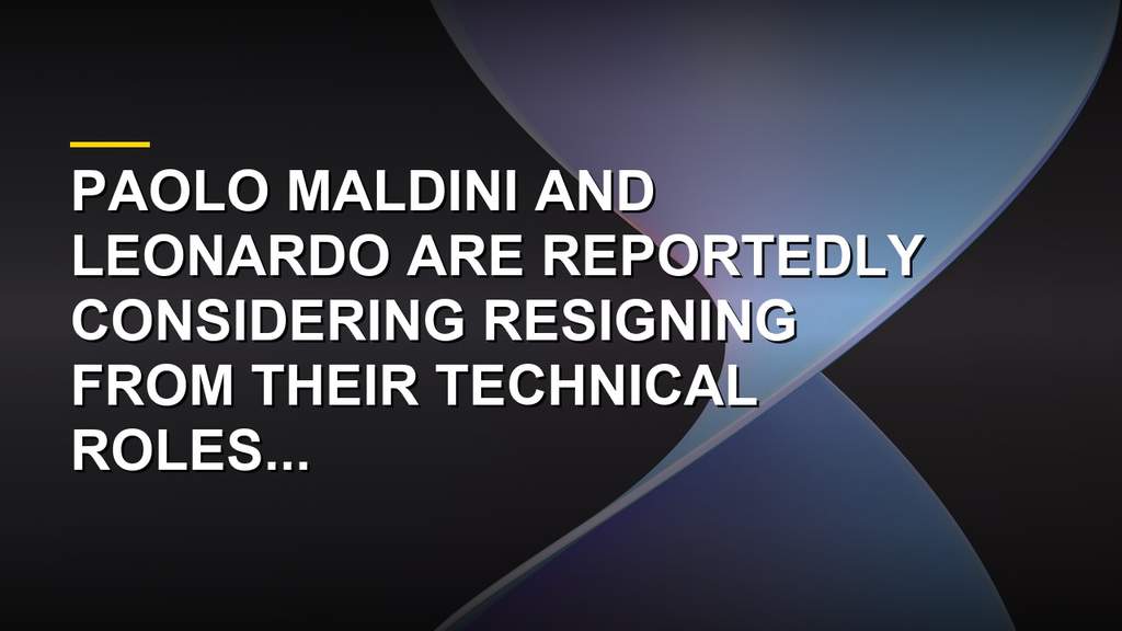 Paolo Maldini and Leonardo facing crisis over Andrea Pirlo Italy manager decision