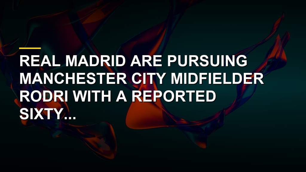 Rodri playing for Manchester City before potential transfer to Real Madrid under Jose Mourinho
