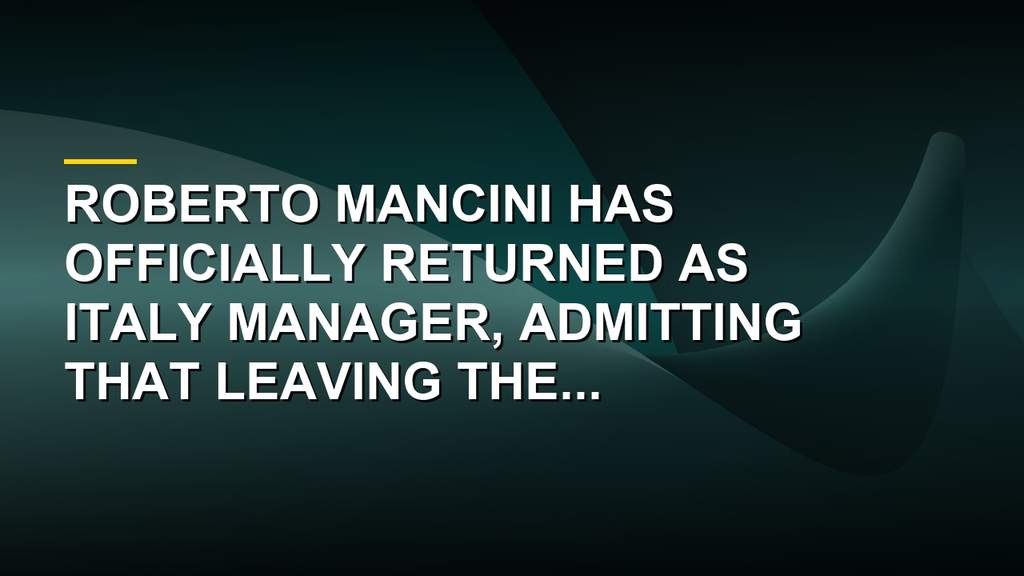 Roberto Mancini speaking at his official presentation as Italy manager