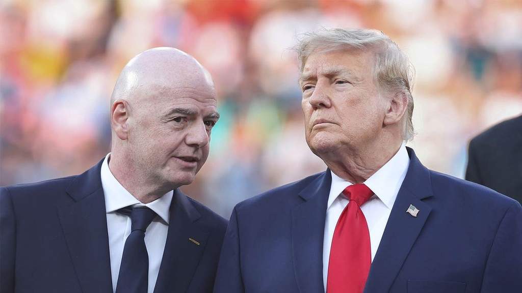 Donald Trump and FIFA president Gianni Infantino at the World Cup final