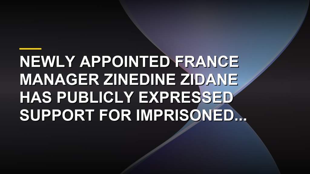 Zinedine Zidane speaking at a press conference regarding imprisoned journalist Christophe Gleizes
