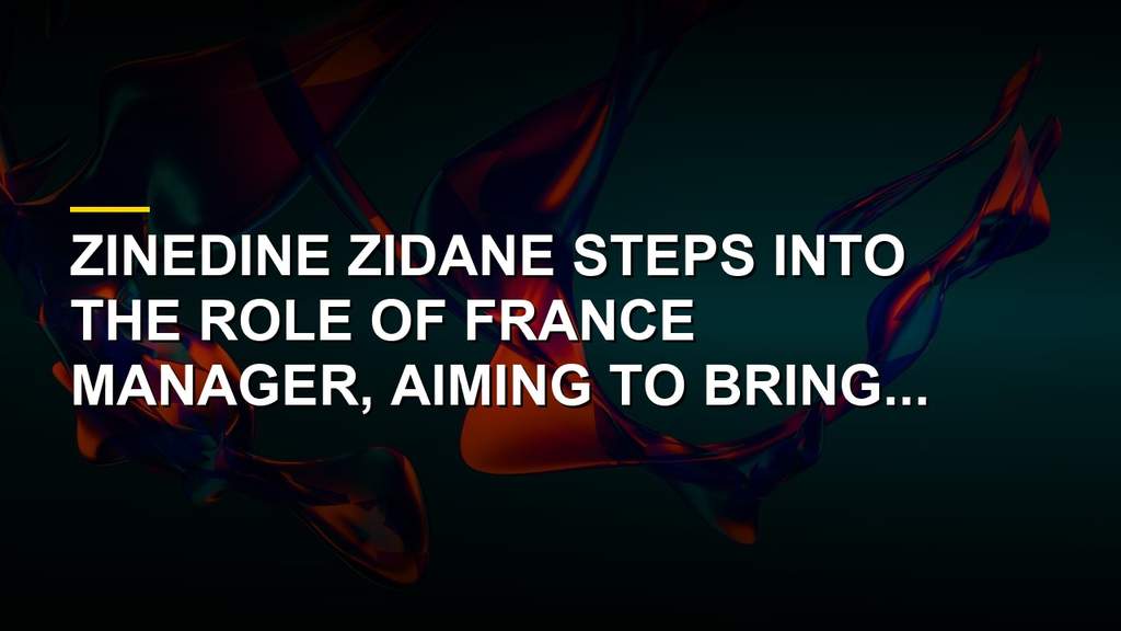 Zinedine Zidane smiling during his presentation as the new coach of France
