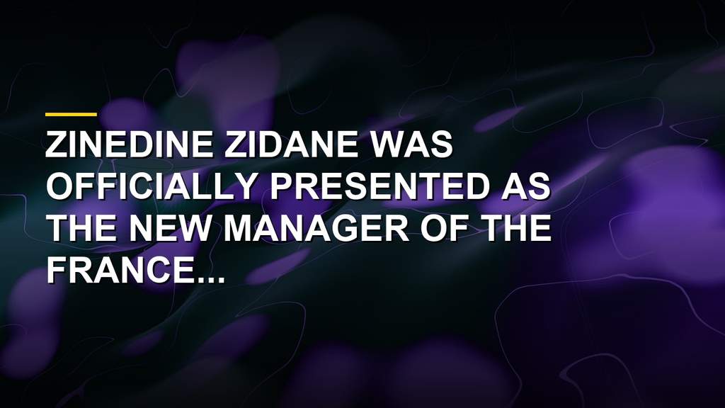 Zinedine Zidane during his official presentation as the new France national team manager